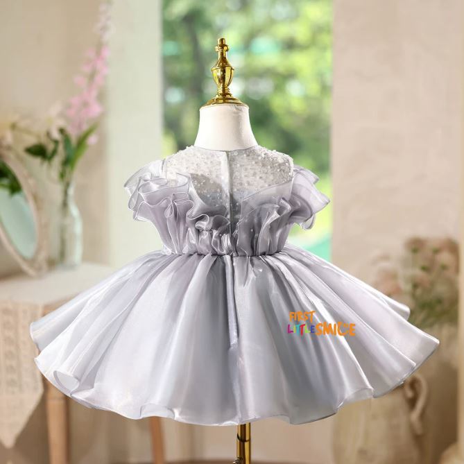 Fluffy Sequin And Beaded Birthday Party Dress