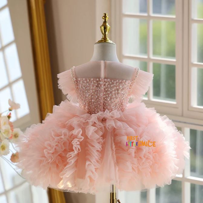 Fluffy Beaded Birthday Party Dress