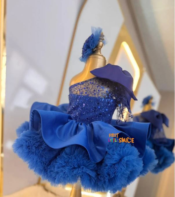 Fluffy Sequin And Beaded Birthday Party Dress