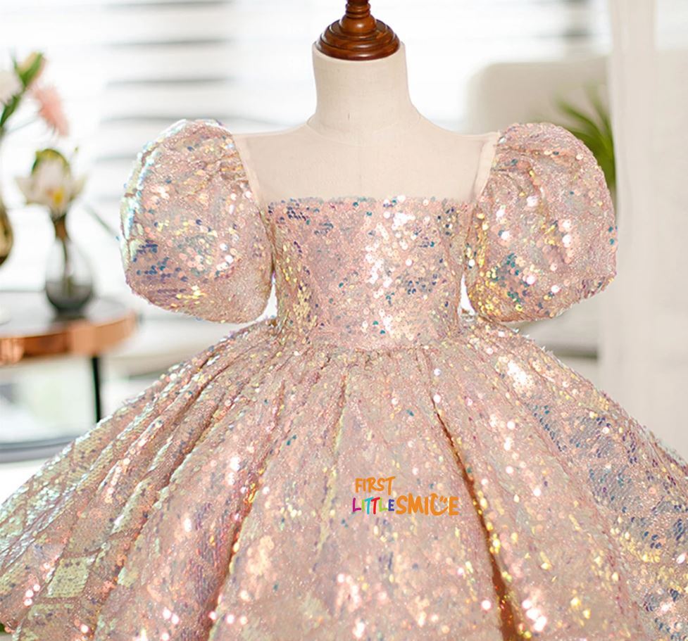Sequin Fluffy Birthday Party Dress First Little Smile Sequin Fluffy Birthday Party Dress First Little Smile