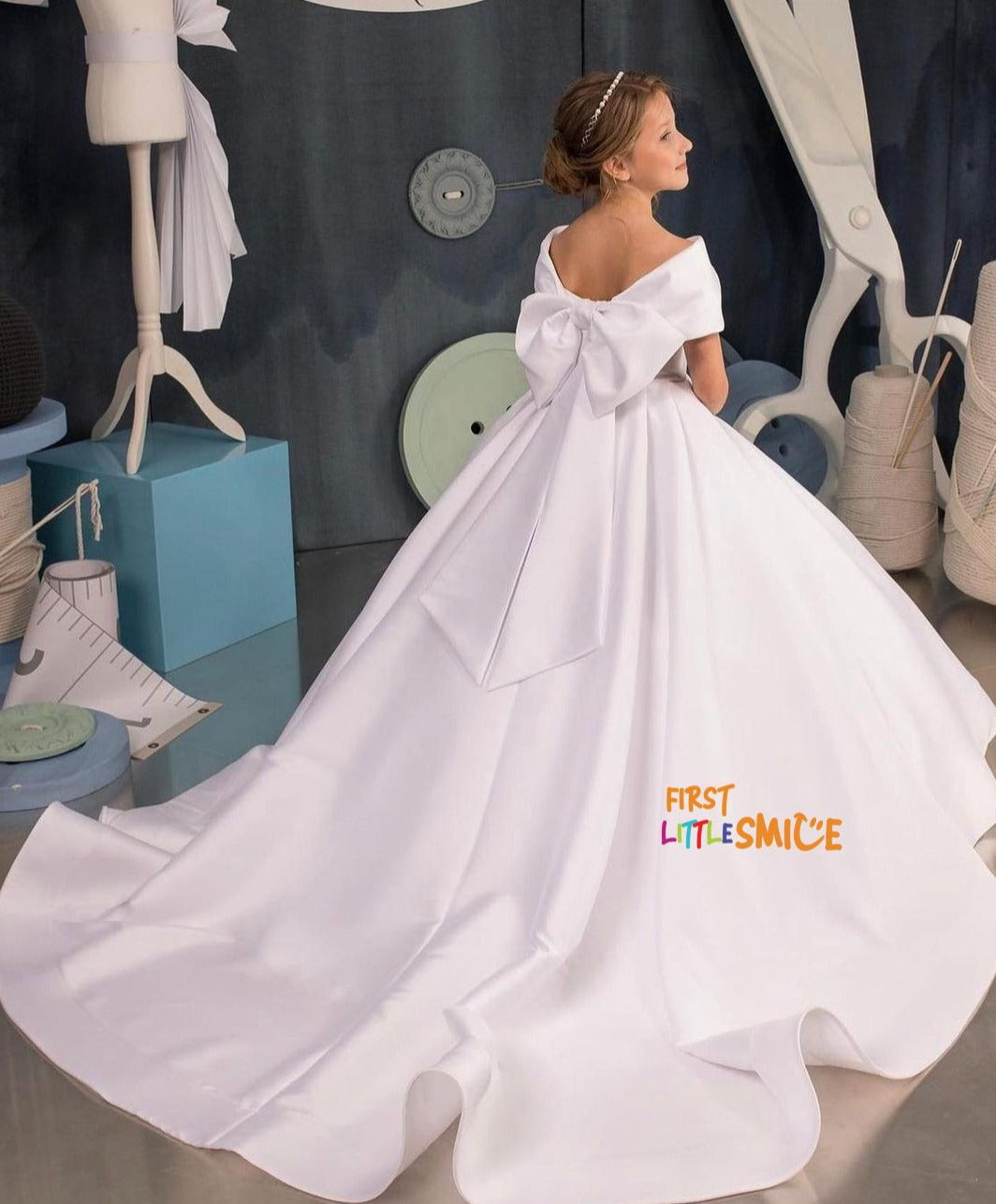 Beautiful Party Dress With High Low Trail  First Little Smile