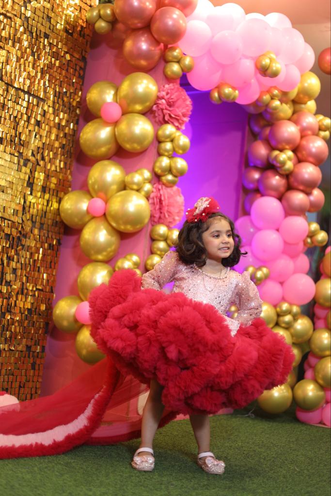 Fluffy Birthday Party Dress With Tail