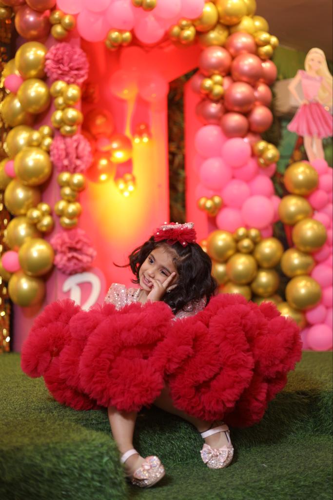 Fluffy Birthday Party Dress With Tail