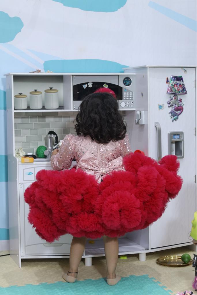 Fluffy Birthday Party Dress With Tail