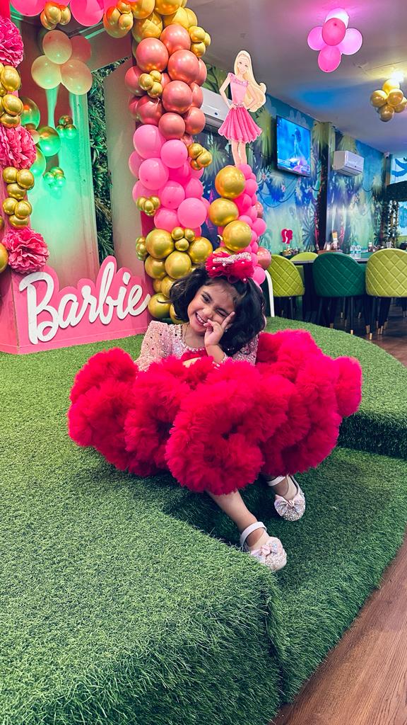 Fluffy Birthday Party Dress With Tail