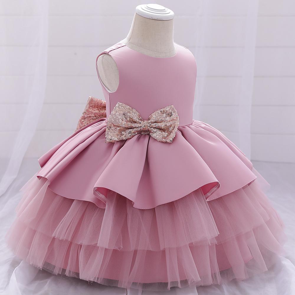 Beautiful Sleeveless Birthday Party Dresses for Princess 0-3 month