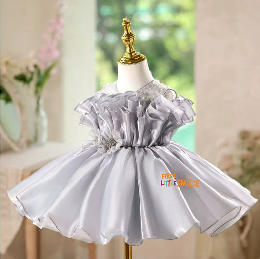 Fluffy Sequin And Beaded Birthday Party Dress