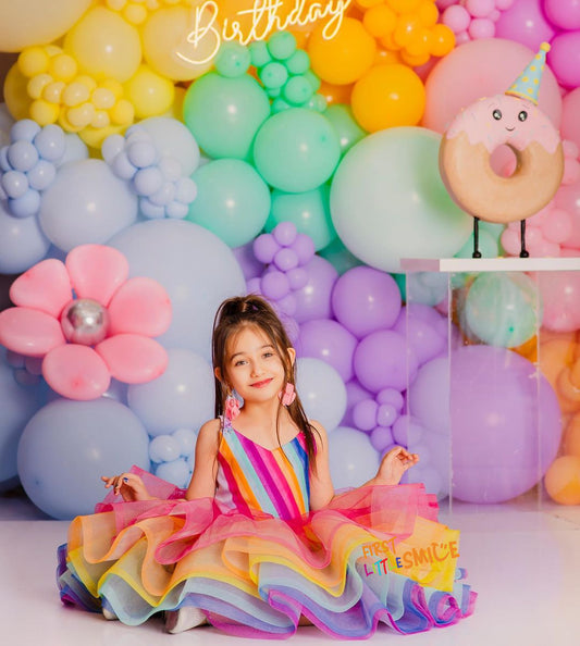 Multicolored Unicorn Styled Birthday Party Dress