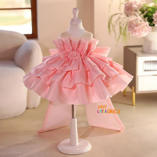 Fluffy Birthday Party Dress With Trail