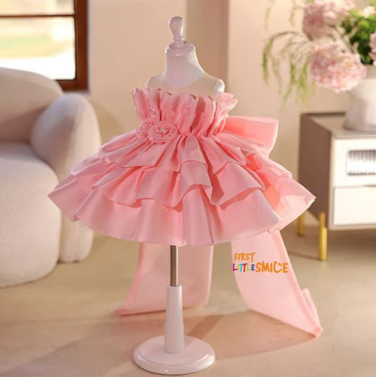 Fluffy Birthday Party Dress With Trail