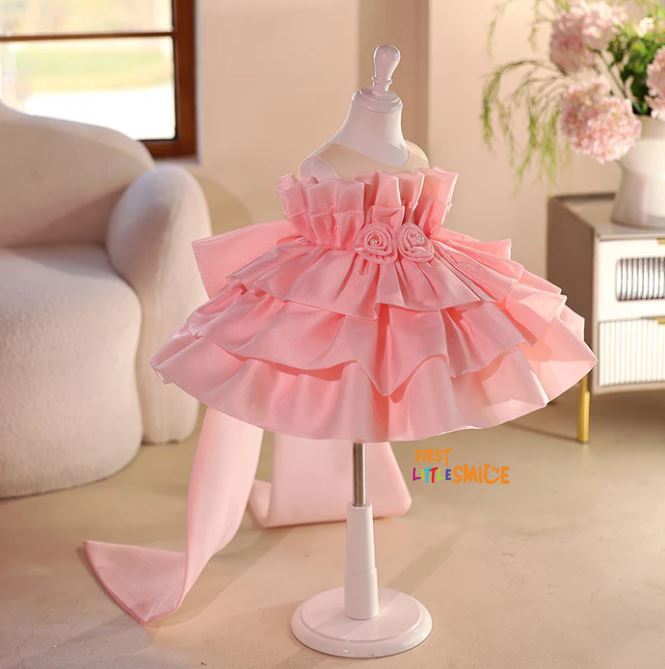 Fluffy Birthday Party Dress With Trail