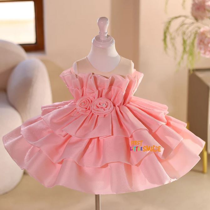 Fluffy Birthday Party Dress With Trail