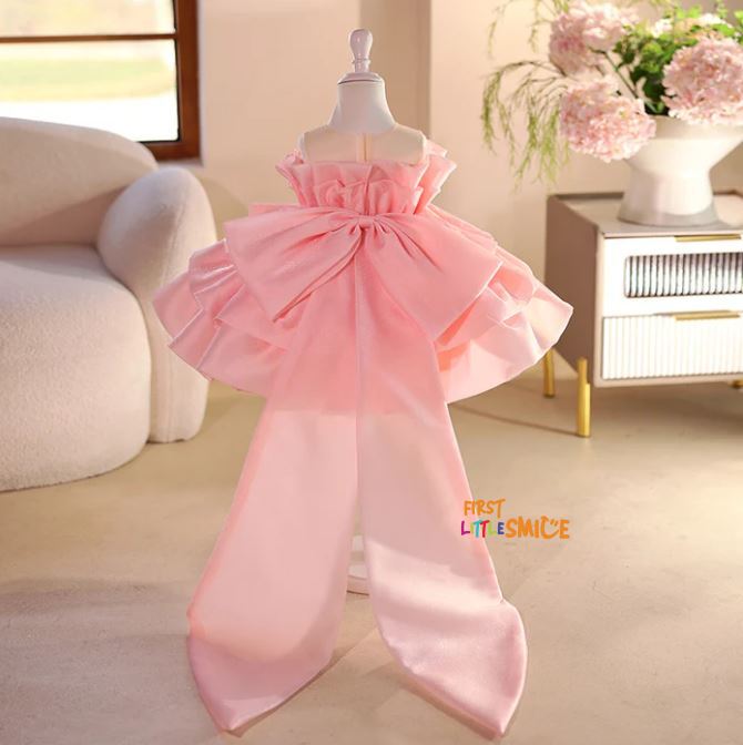 Fluffy Birthday Party Dress With Trail