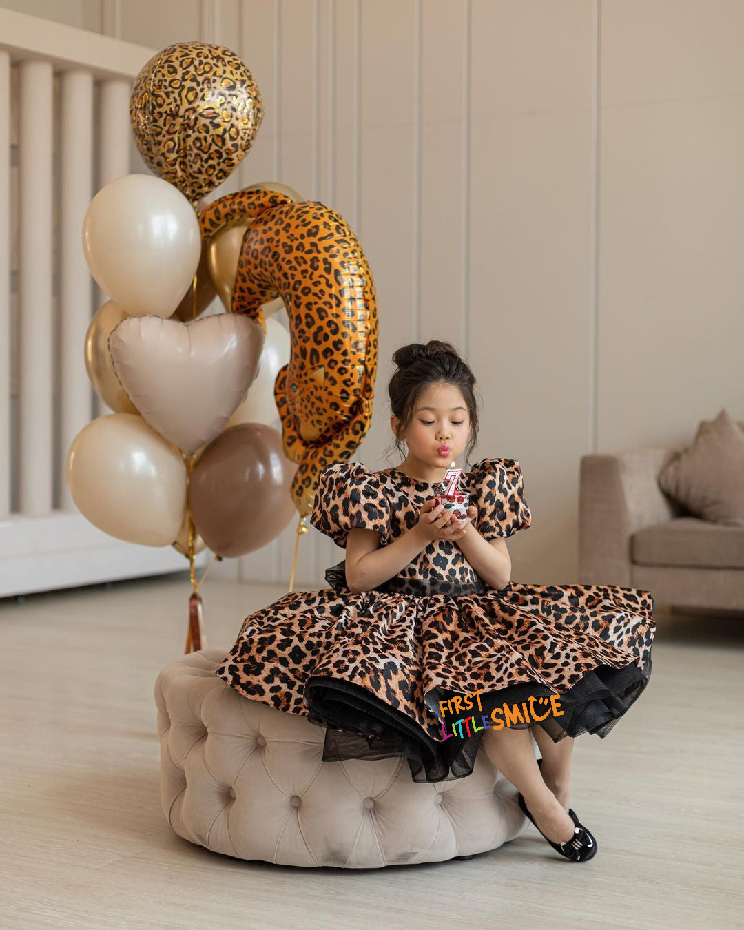 Leopard Animal Print Birthday Party Dress First Little Smile Leopard Animal Print Birthday Party Dress First Little Smile
