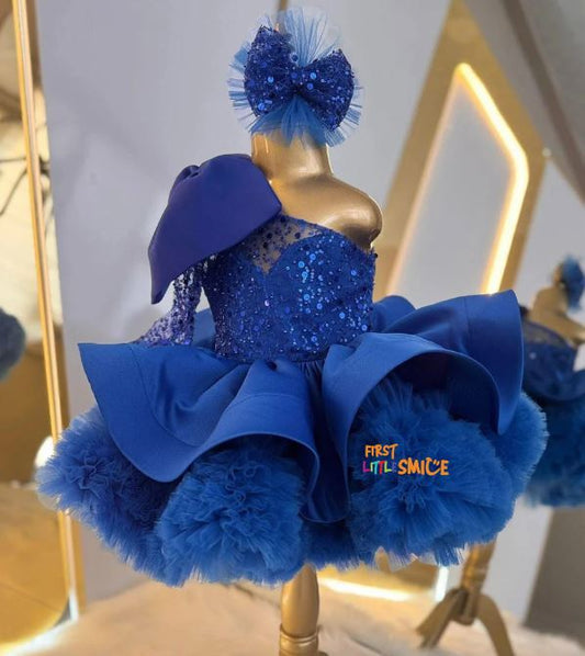 Fluffy Sequin And Beaded Birthday Party Dress