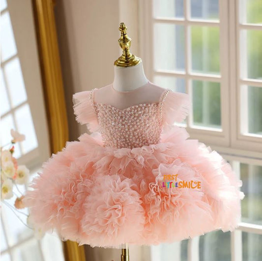 Fluffy Beaded Birthday Party Dress