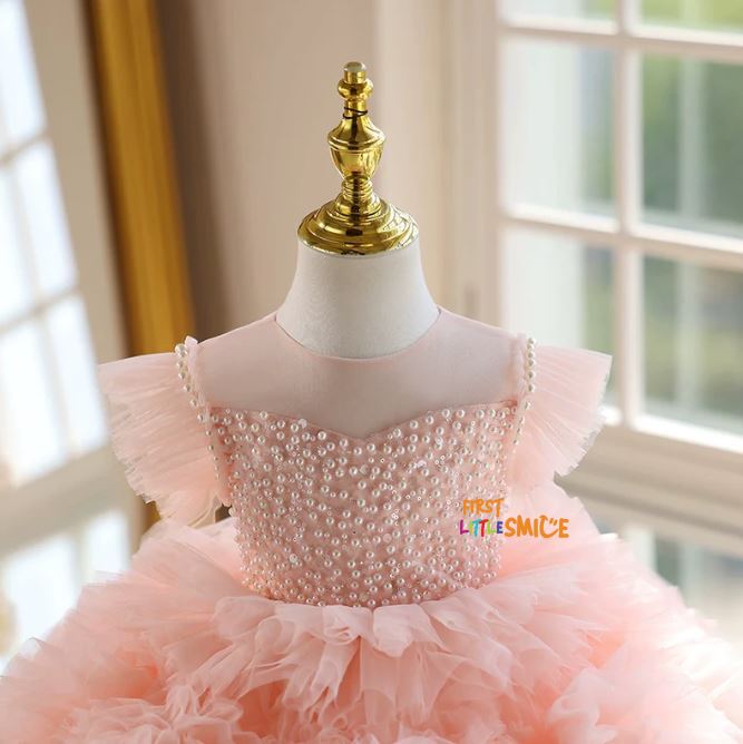 Fluffy Beaded Birthday Party Dress