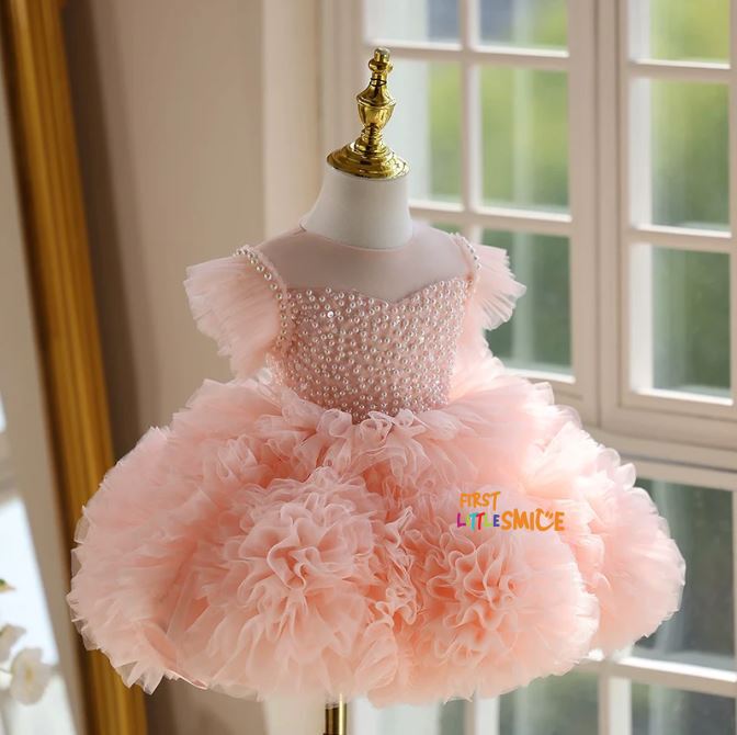 Fluffy Beaded Birthday Party Dress