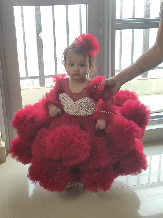 Beaded Fluffy Birthday Party Dress