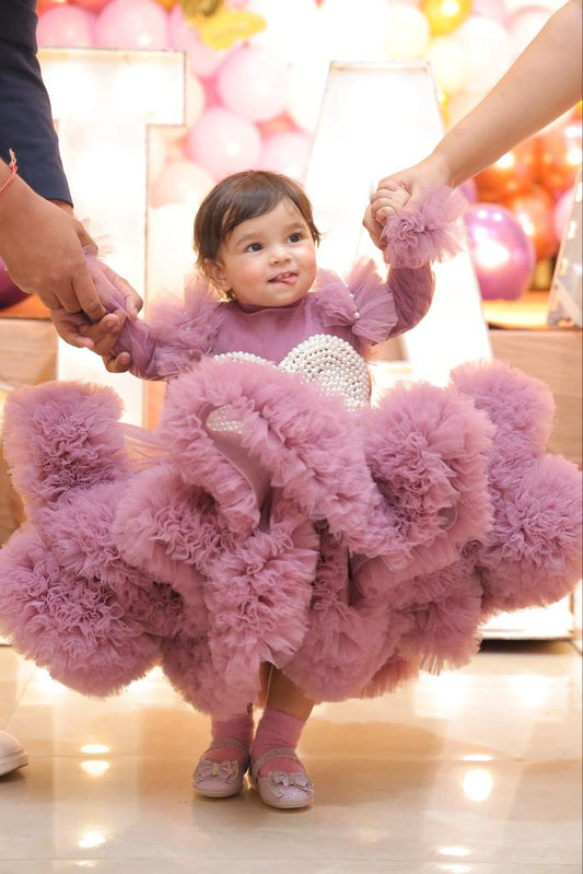 Beaded Fluffy Birthday Party Dress