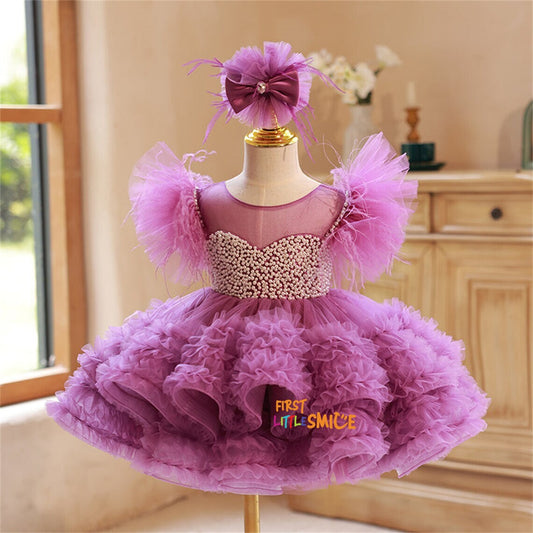 Beaded Fluffy Birthday Party Dress