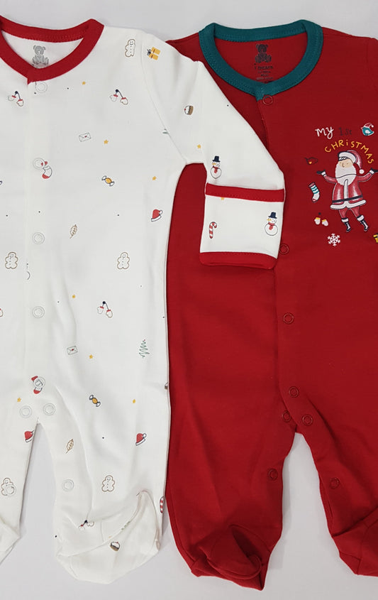 Set Of 2 Christmas Rompers