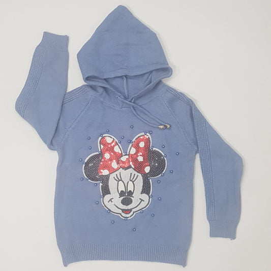 Minnie Print Sweater With Hood