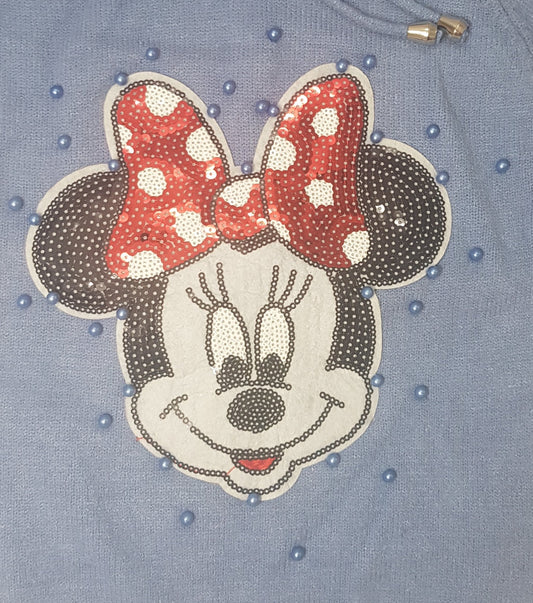 Minnie Print Sweater With Hood