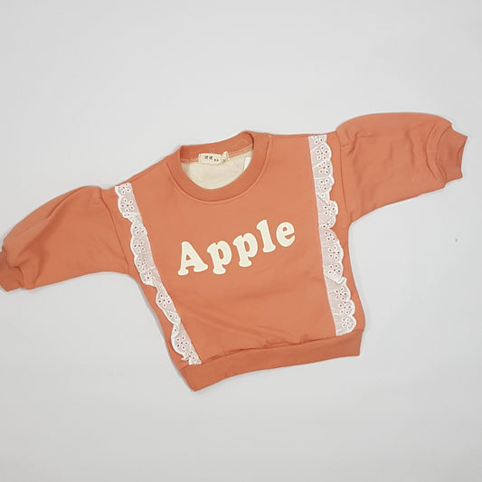 Orange Coloured Printed Full Sleeve Sweatshirt