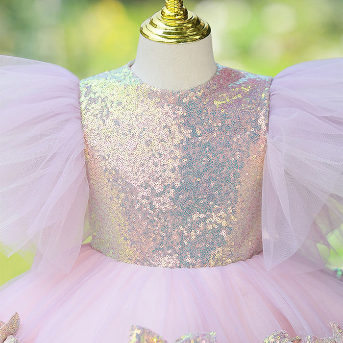 Sequin Birthday Party Dress With Wing Shoulders – First Little Smile